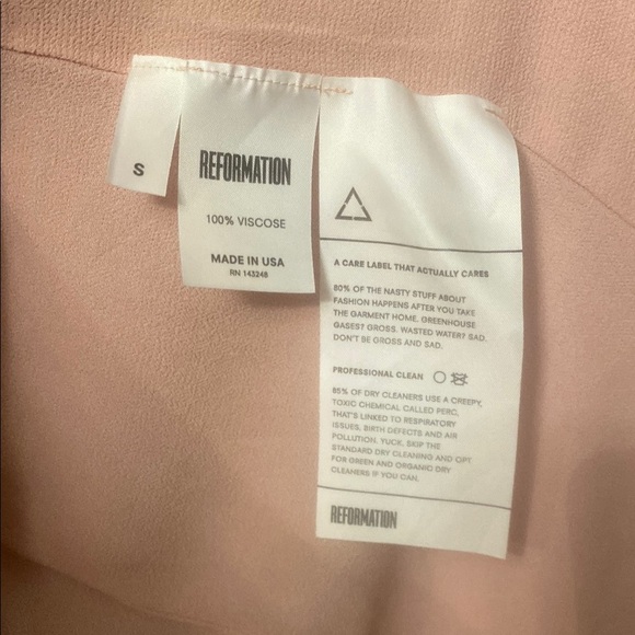 Reformation Delta Pink Chic Blush Wrap Dress Size S - Picture 11 of 14